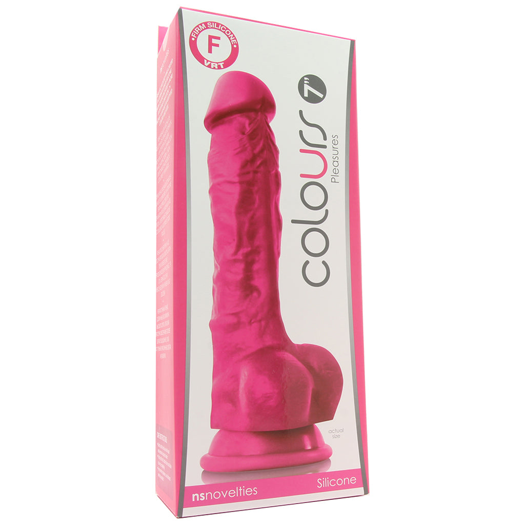 Colours 7 Inch Firm Silicone Dildo in Pink - Tophatter's Adult Products Dildo Sex Toys > Realistic Dildos - Tophatter Daily Deals
