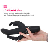 PinkCherry Triple Rabbit Vibe in Black Vibrators > Rabbit Vibrators - Tophatter Daily Deals