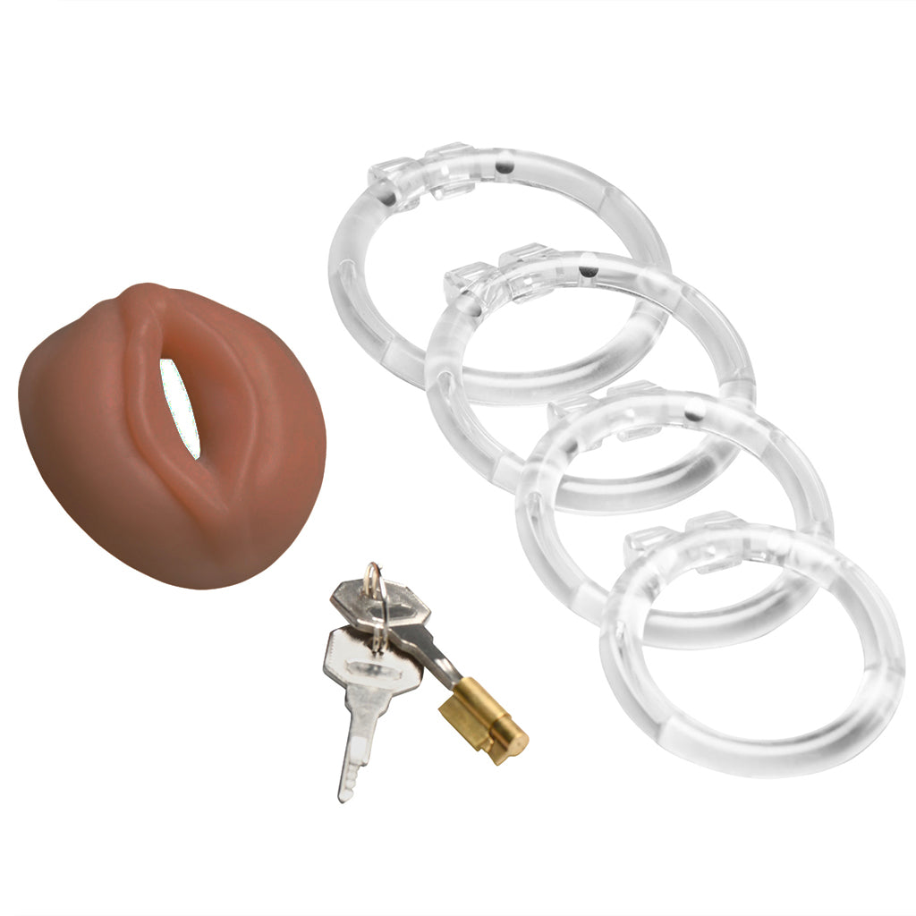 Master Series Pussy Chastity Cage in Tan Bondage and Fetish > Cock and Ball Devices - Tophatter Daily Deals