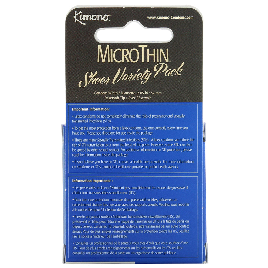 MicroThin Sheer Variety Pack Condoms in 3 Pack Condoms - Tophatter Daily Deals