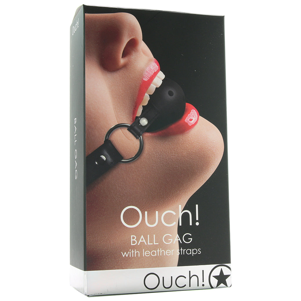 Ouch! Ball Gag in Black - Tophatter's Adult Products Bondage and Fetish > Ball Gags & Mouth Restraints - Tophatter Daily Deals