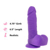 PinkCherry Premium 6 Inch Purple Silicone Ballsy Dildo Dildo Sex Toys > Realistic Dildos - Tophatter Daily Deals