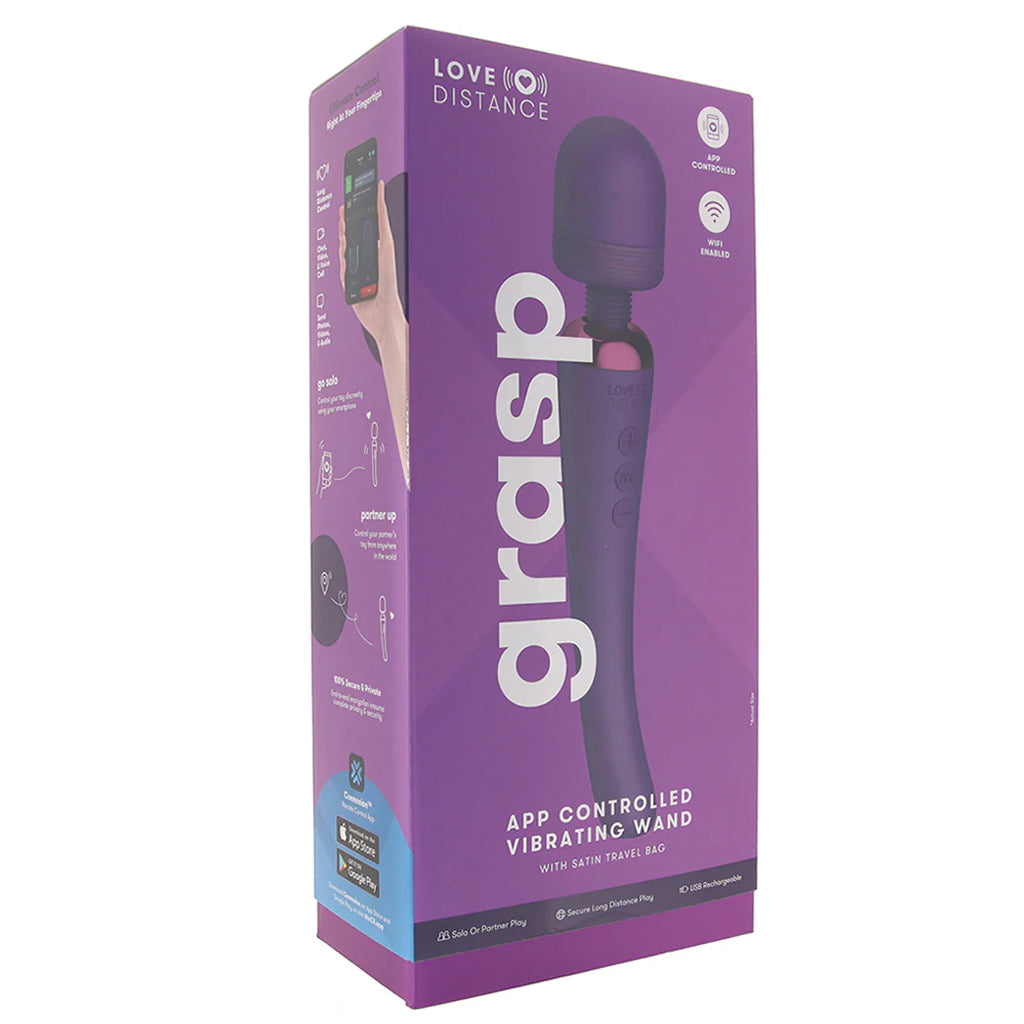 Love Distance Grasp App Controlled Wand - Tophatter's Adult Sex Toys Online Vibrators > Wands - Tophatter Daily Deals