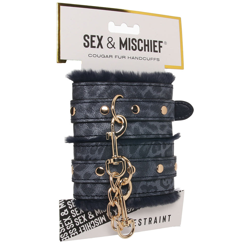 Sex & Mischief Cougar Fur Handcuffs Bondage and Fetish > Wrist and Ankle Cuffs - Tophatter Daily Deals