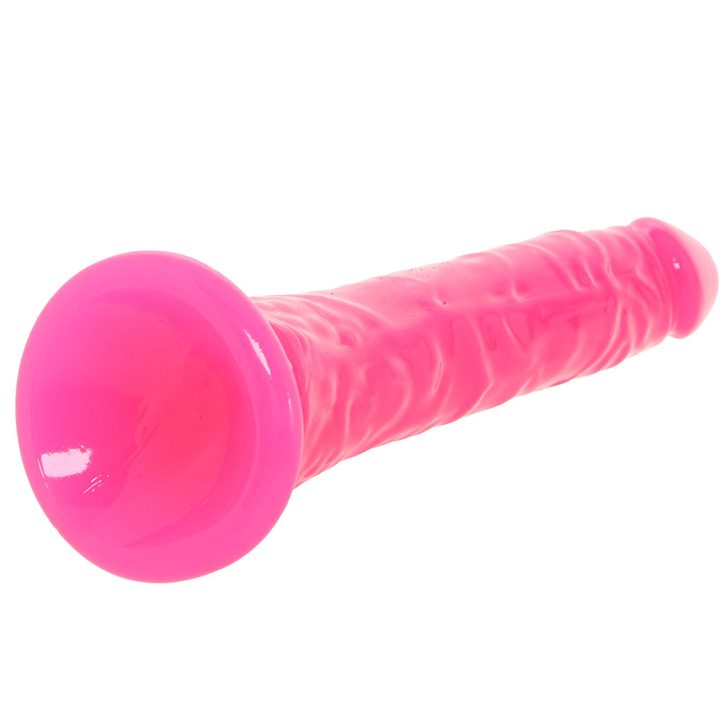 RealRock 9 Inch Glow-in-the-Dark Slim Dildo in Pink Dildo Sex Toys > Realistic Dildos - Tophatter Daily Deals
