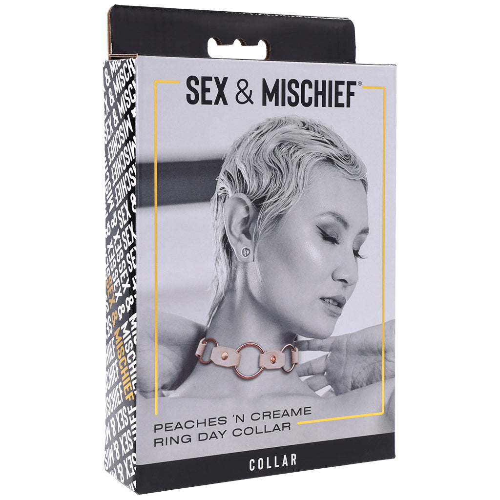 S&M Peaches 'n CreaMe Ring Day Collar Bondage and Fetish > Leashes and Collars - Tophatter Daily Deals