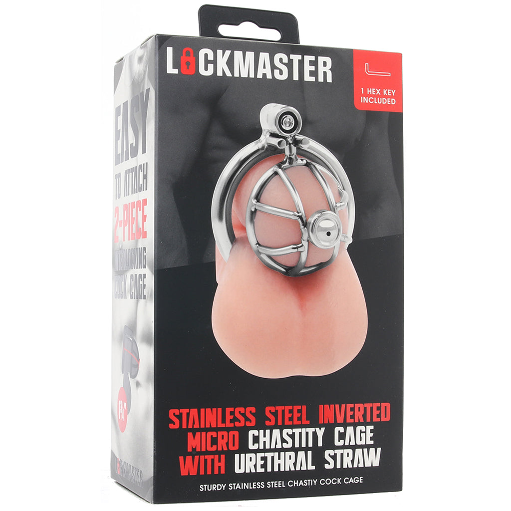 Lockmaster Inverted Urethral Straw Micro Chastity Cage Bondage and Fetish > Cock and Ball Devices - Tophatter Daily Deals