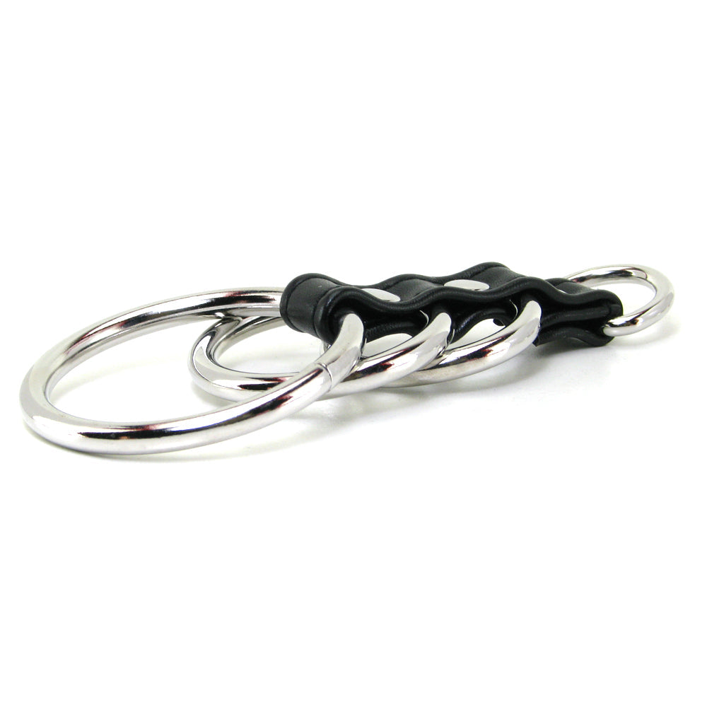 Blue Line 3 Ring Gates of Hell Cock & Ball Cage with D-Ring - Tophatter's Adult Sex Toys Online Cock Rings - Tophatter Daily Deals