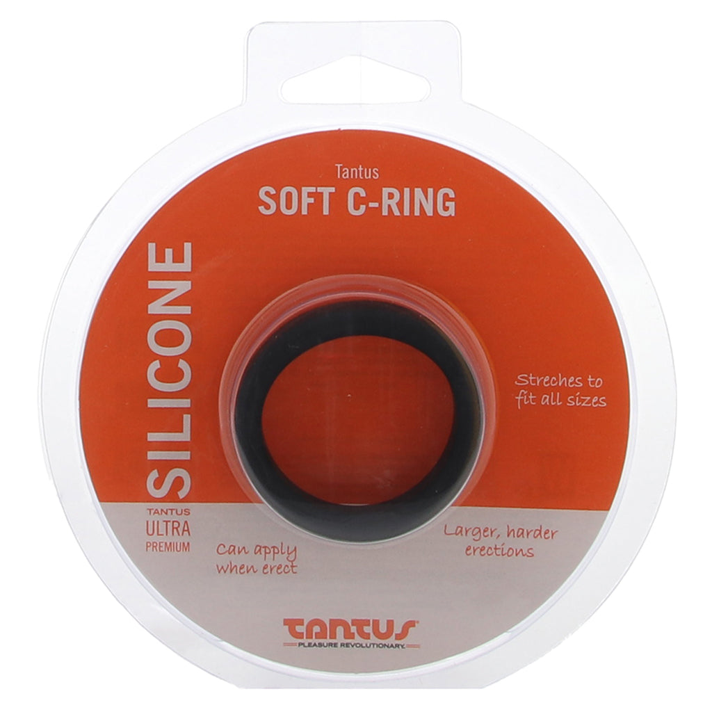 Soft Silicone C-Ring in Black - Tophatter's Adult Products Cock Rings - Tophatter Daily Deals