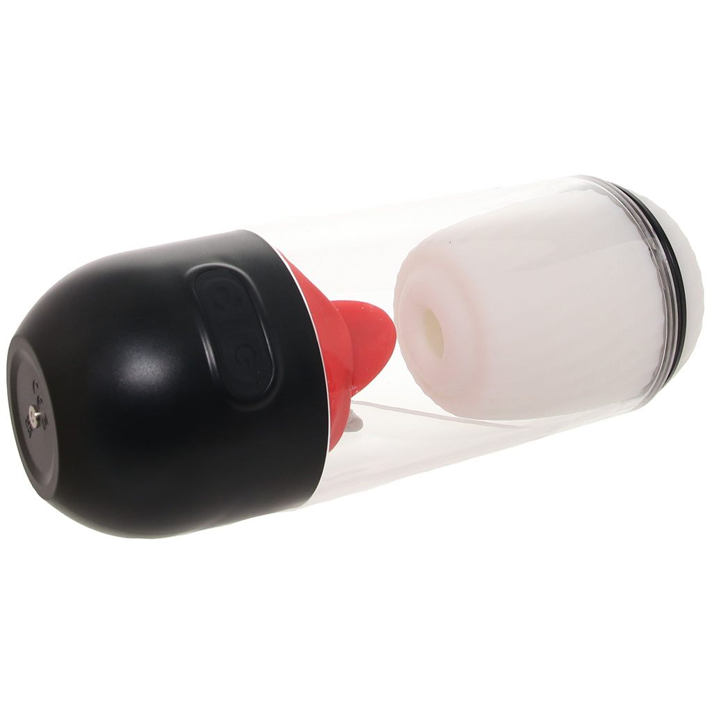 Delite Realistic Masturbator with Tongue Action - Tophatter's Adult Sex Toys Online Male Masturbators > Self-Contained Strokers - Tophatter Daily Deals