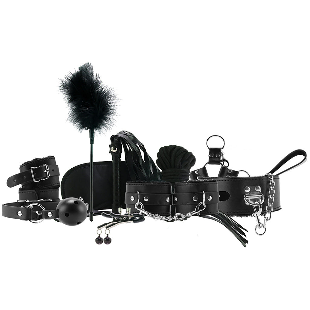 Intermediate Bondage Kit in Black - Tophatter's Adult Products Bondage and Fetish > Starter BDSM Kits - Tophatter Daily Deals