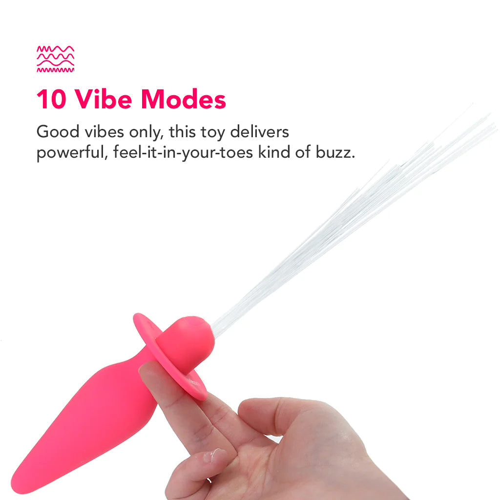 Southern Lights Vibrating Butt Plug in Pink Anal Sex Toys > Butt Plugs - Tophatter Daily Deals