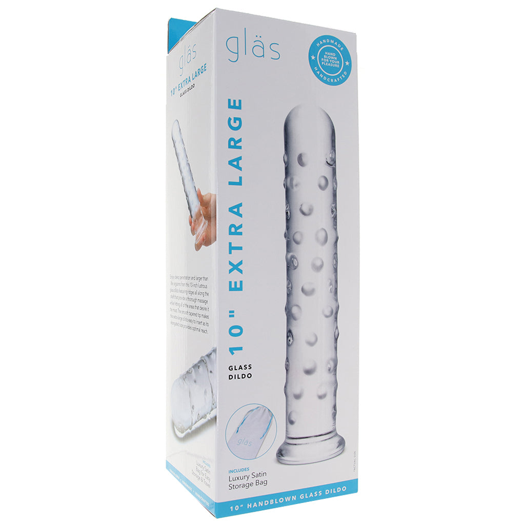 gläs 10 Inch Extra Large Nubbed Dildo - Tophatter's Adult Products Dildo Sex Toys > Realistic Dildos - Tophatter Daily Deals
