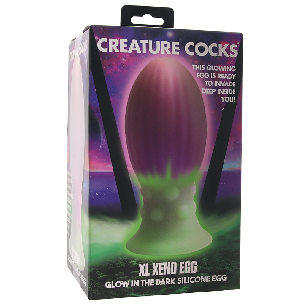 Creature Cocks XL Xeno Glowing Silicone Egg - Tophatter's Adult Products Dildo Sex Toys > Fantasy Dildos - Tophatter Daily Deals