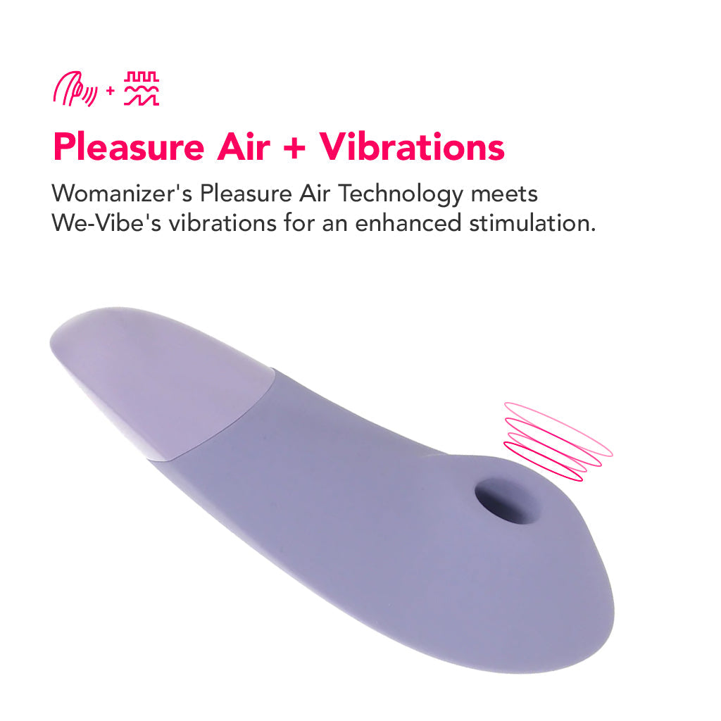 Womanizer Enhance Pleasure Air Vibe in Lilac Vibrators > Clitoral Suction & Stimulation - Tophatter Daily Deals