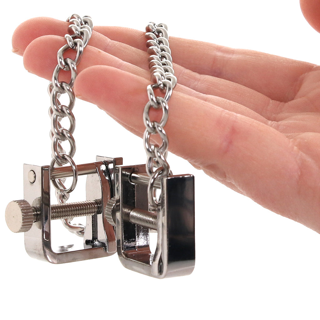 Master Series Pressure Vice Metal Nipple Clamps - Tophatter's Adult Sex Toys Online Bondage and Fetish > Nipple Stimulators & Clamps - Tophatter Daily Deals