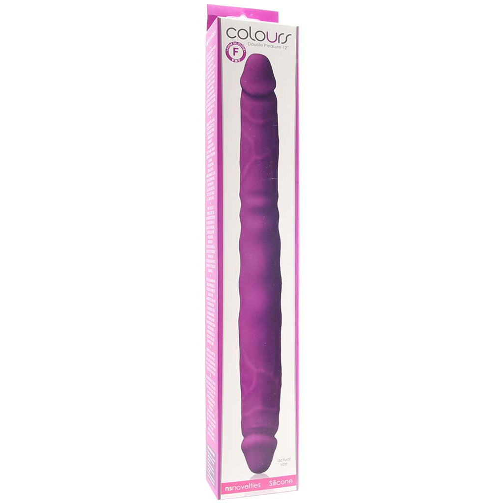 Colours Double Pleasure 12 Inch Dildo in Purple - Tophatter's Adult Products Dildo Sex Toys > Double Ended Dildos - Tophatter Daily Deals