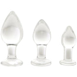 Clarity Utopian Trinity Glass Butt Plug Set Anal Sex Toys > Butt Plugs - Tophatter Daily Deals