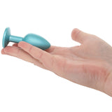 Rear Assets Small Metal Butt Plug in Teal - Tophatter's Adult Sex Toys Online Anal Sex Toys > Butt Plugs - Tophatter Daily Deals