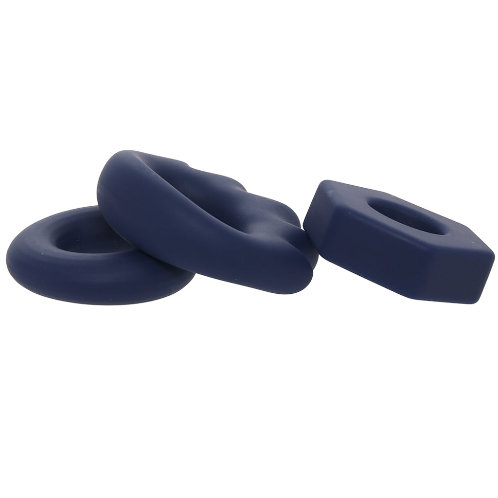 Lonzo Liquid Silicone Ring Set in Navy Blue Cock Rings - Tophatter Daily Deals