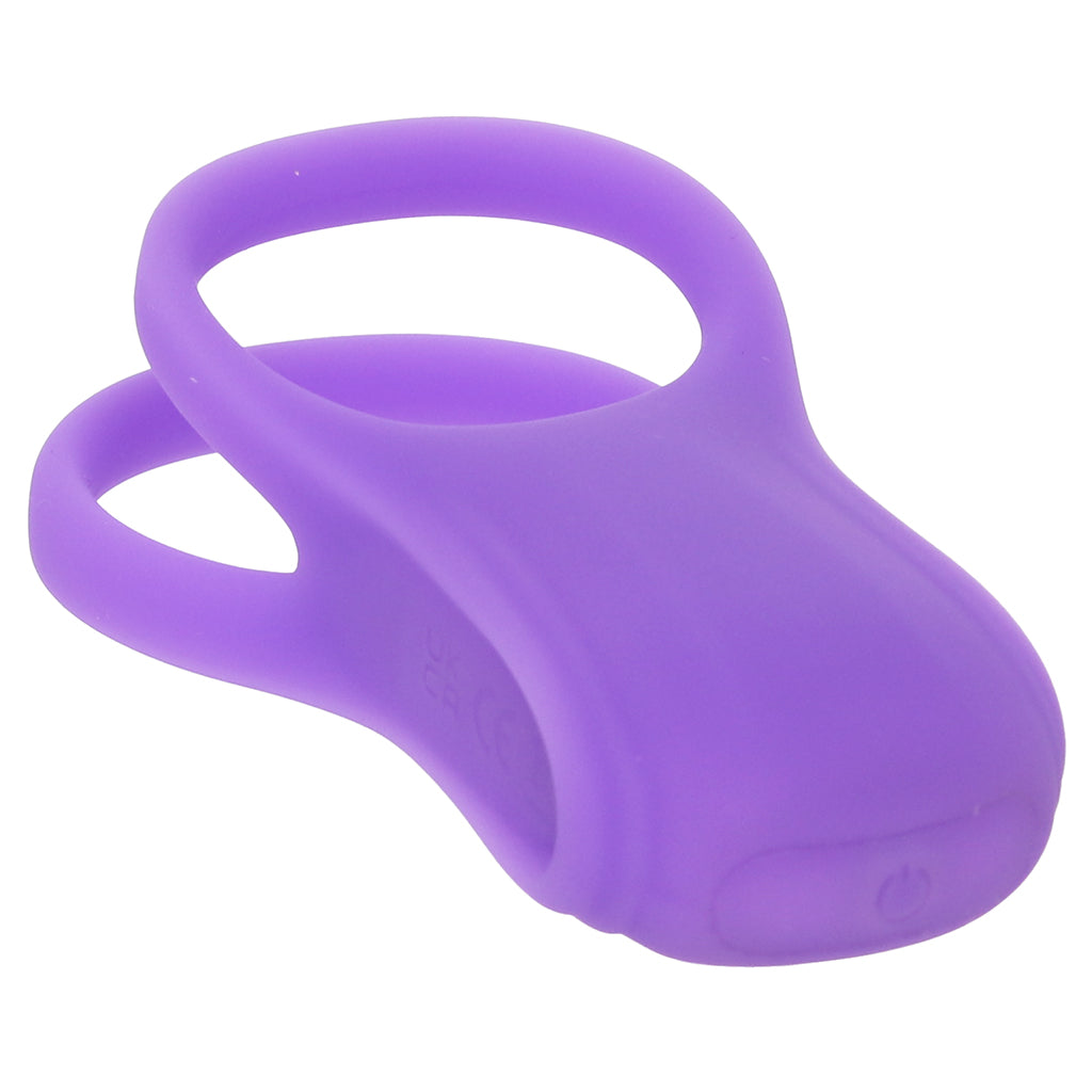 Basic Essentials Dual Support Vibrating Cock Ring - Tophatter's Adult Sex Toys Online Cock Rings - Tophatter Daily Deals