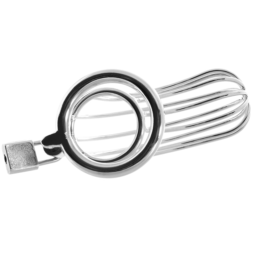 Blue Line Prisoner Cock Cage in Silver Bondage and Fetish > Cock and Ball Devices - Tophatter Daily Deals