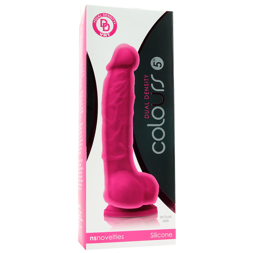 Colours 5 Inch Dual Density Silicone Dildo in Pink Dildo Sex Toys > Silicone Dildos - Tophatter Daily Deals