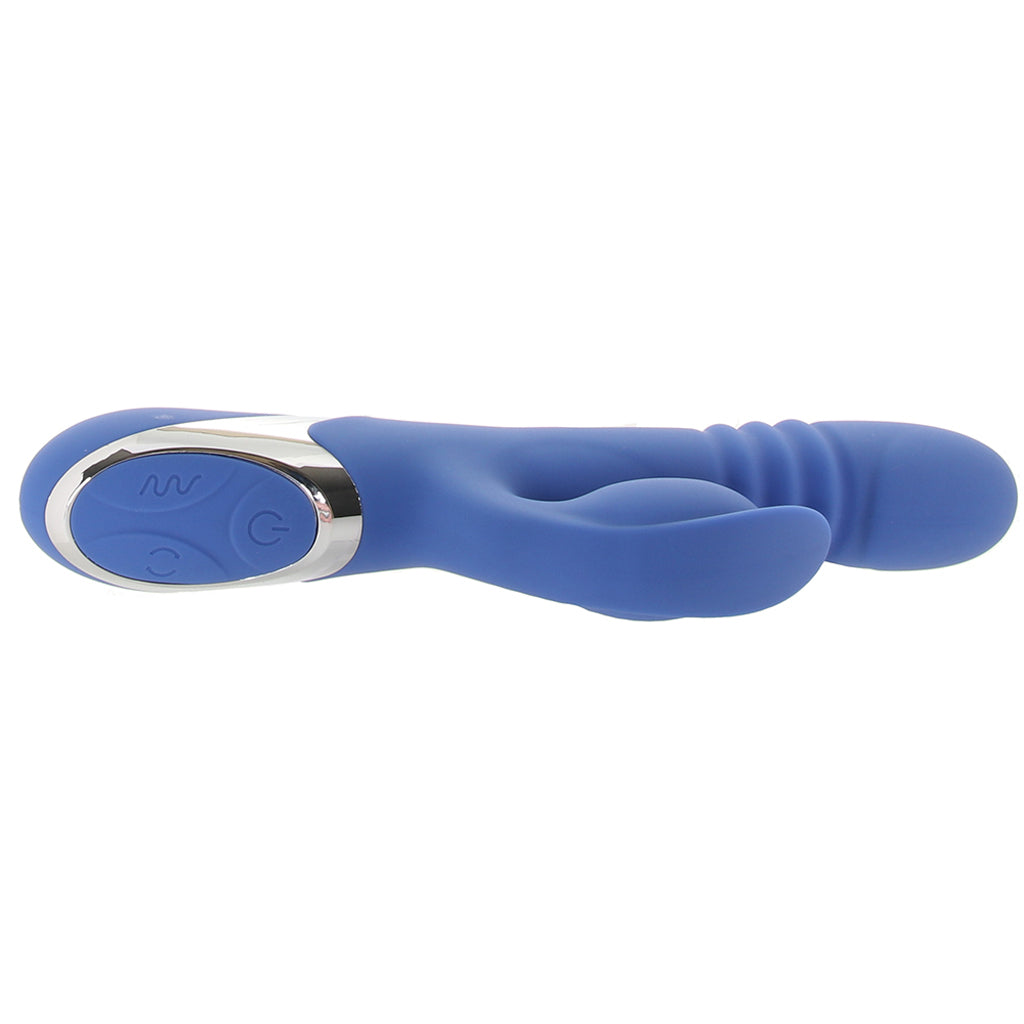 Enchanted Teaser Thrusting Rabbit Vibe in Blue - Tophatter's Adult Products Vibrators > Rabbit Vibrators - Tophatter Daily Deals
