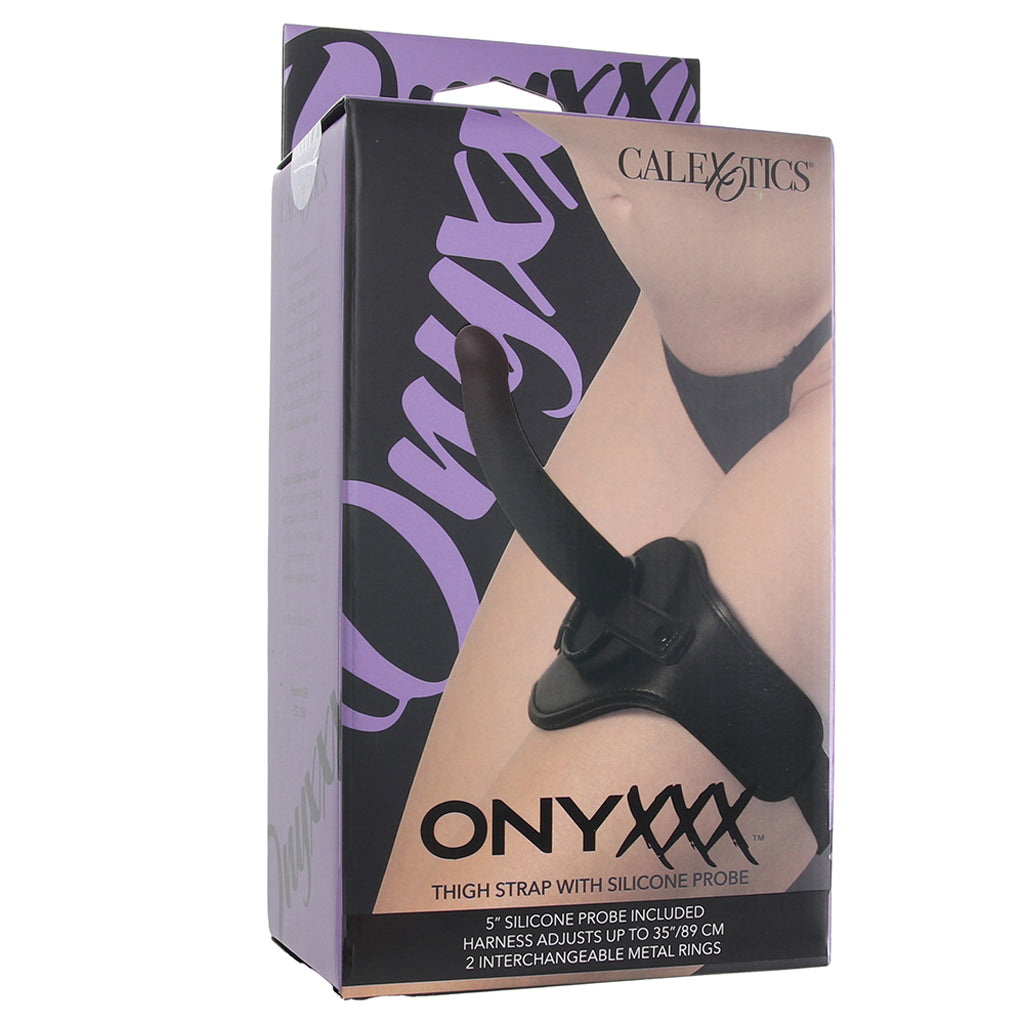 Onyxxx Thigh Strap-On with 5 Inch Silicone Probe Dildo Sex Toys > Strap-On and Harnesses - Tophatter Daily Deals