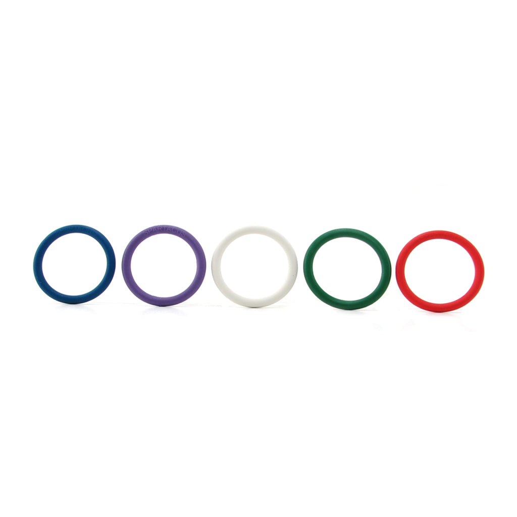 Rubber 1.25 Inch C-Ring 5 Pack in Rainbow Cock Rings - Tophatter Daily Deals