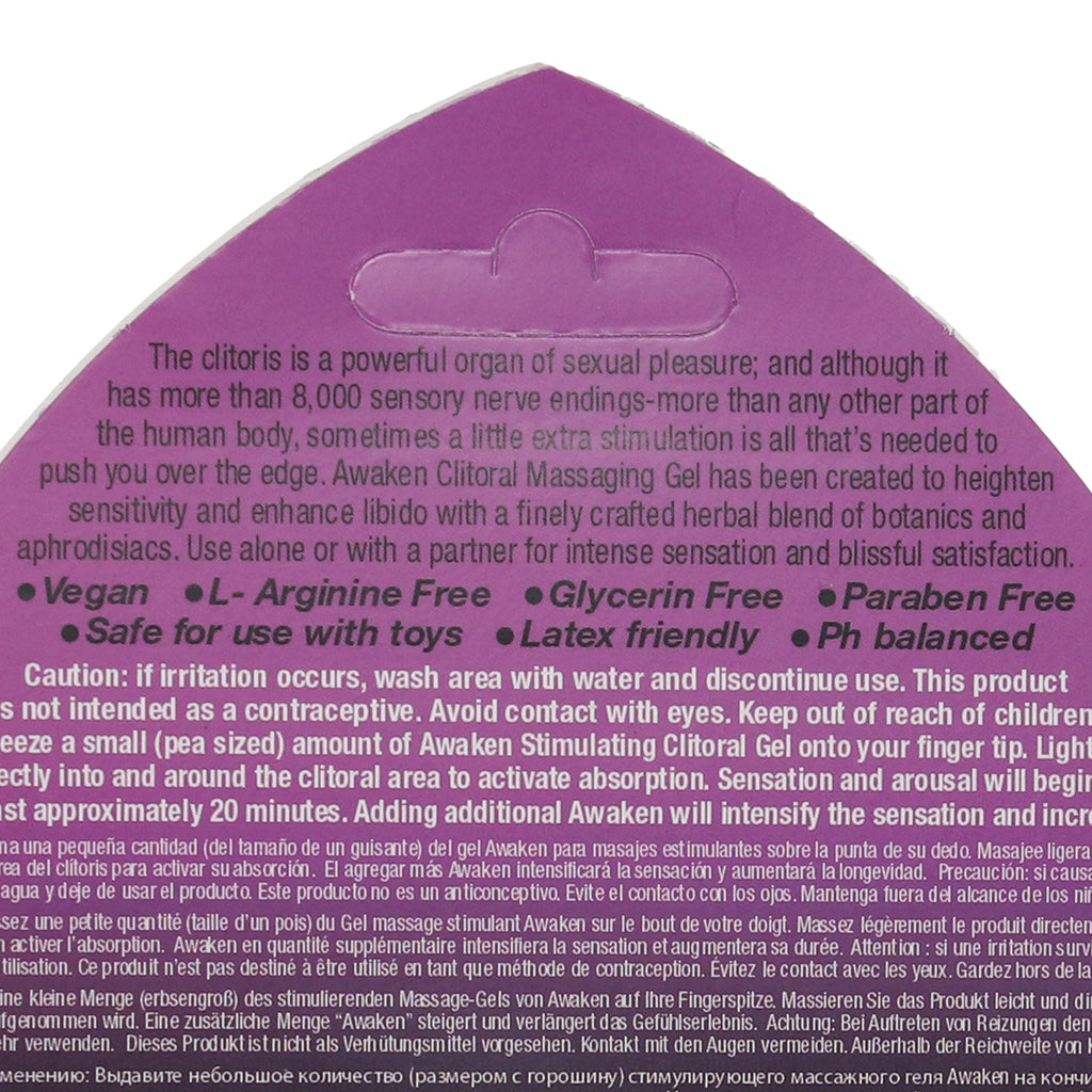 Awaken Stimulating Clitoral Gel in .3oz/8.6ml - Tophatter's Adult Products Lubes and Lotions > Female Enhancement - Tophatter Daily Deals
