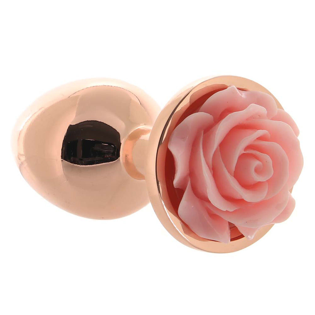 Rear Assets Small Rose Aluminum Plug in Rose/Pink - Tophatter's Adult Products Anal Sex Toys > Butt Plugs - Tophatter Daily Deals
