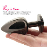 Black Gem Anal Plug Set Anal Sex Toys > Butt Plugs - Tophatter Daily Deals