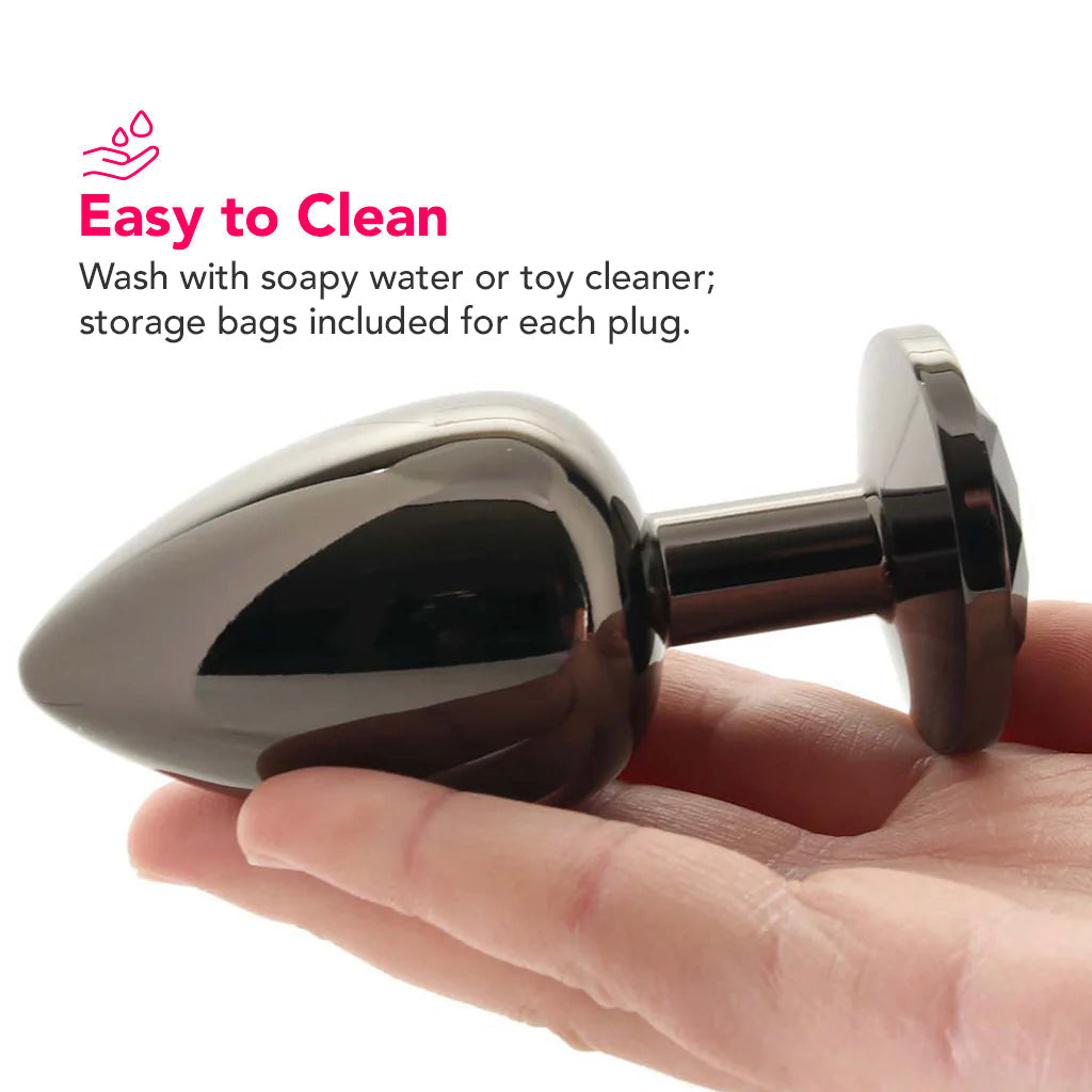 Black Gem Anal Plug Set Anal Sex Toys > Butt Plugs - Tophatter Daily Deals