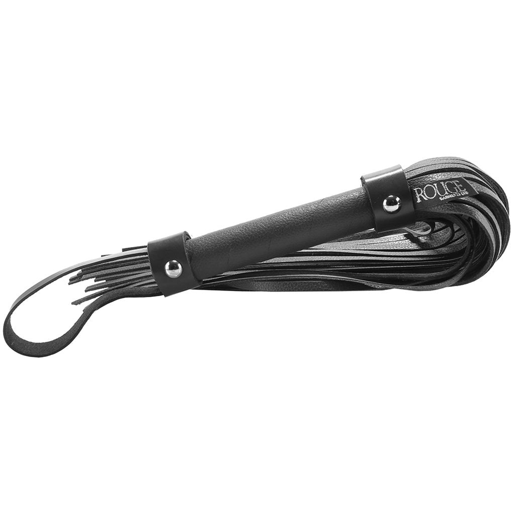 Leather Flogger in Black - Tophatter's Adult Products Bondage and Fetish > Whips and Crops - Tophatter Daily Deals