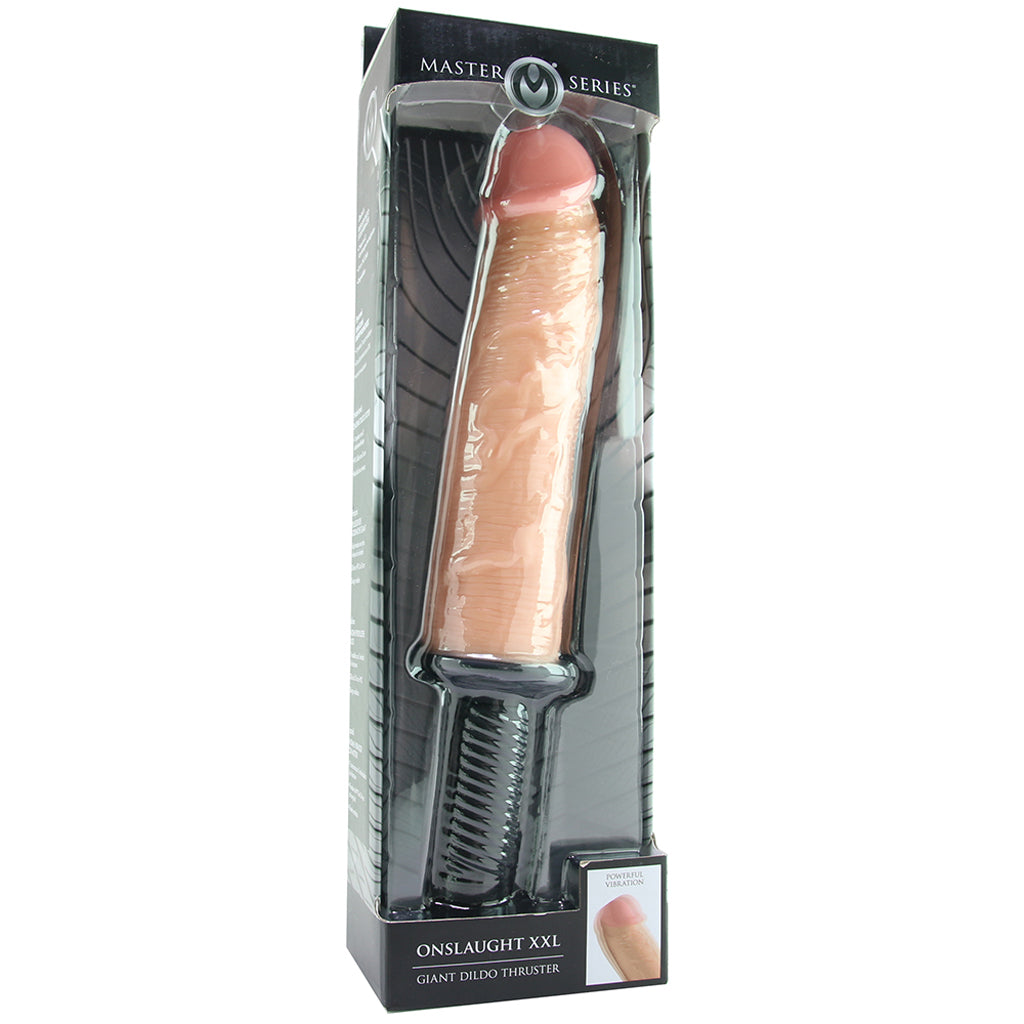 Onslaught XXL Giant Dildo Thruster in Flesh - Tophatter's Vibrator Deals Online Dildo Sex Toys > Large Dildos - Tophatter Daily Deals