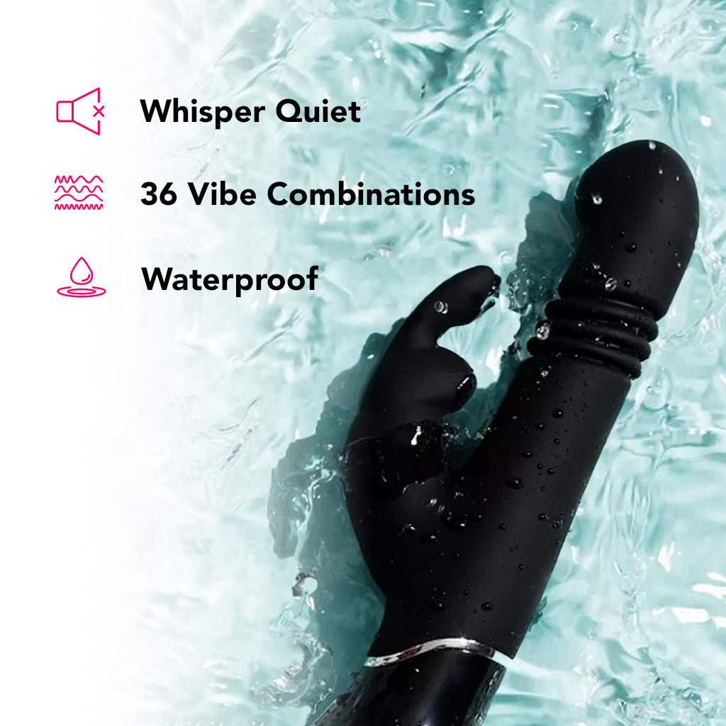 Greedy Girl Thrusting G-Spot Rabbit Vibrator Vibrators > Rabbit Vibrators - Tophatter Daily Deals