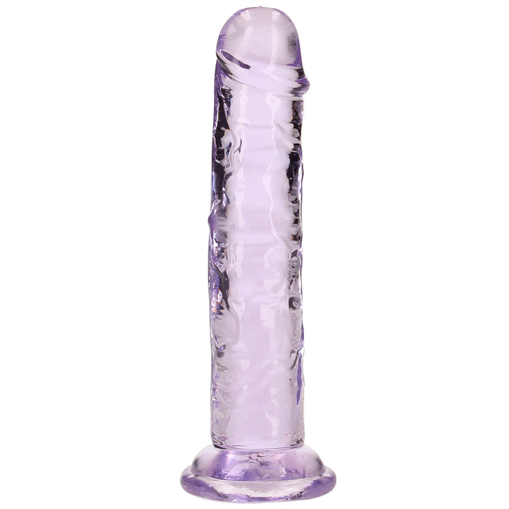 RealRock Crystal Clear Jelly 6 Inch Dildo in Purple - Tophatter's Adult Products Dildo Sex Toys > Realistic Dildos - Tophatter Daily Deals