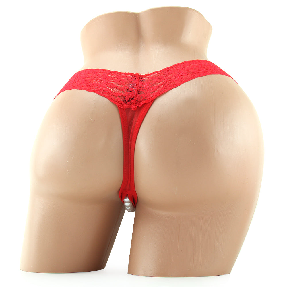 Stimulating Panties with Pearl Pleasure Beads Red /L Vibrators > Wearable & Panty Vibrators - Tophatter Daily Deals