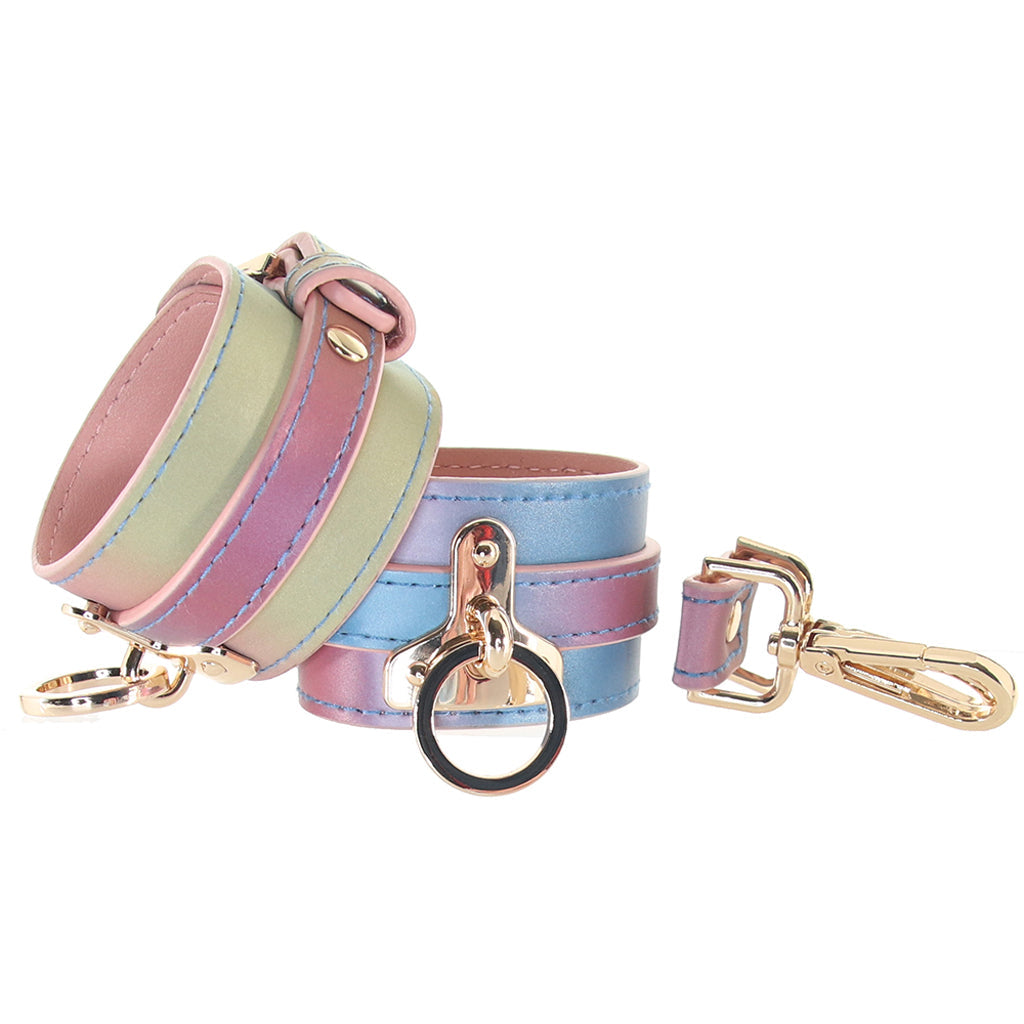 Spectra Bondage Ankle Cuffs in Rainbow - Tophatter's Adult Products Bondage and Fetish > Wrist and Ankle Cuffs - Tophatter Daily Deals