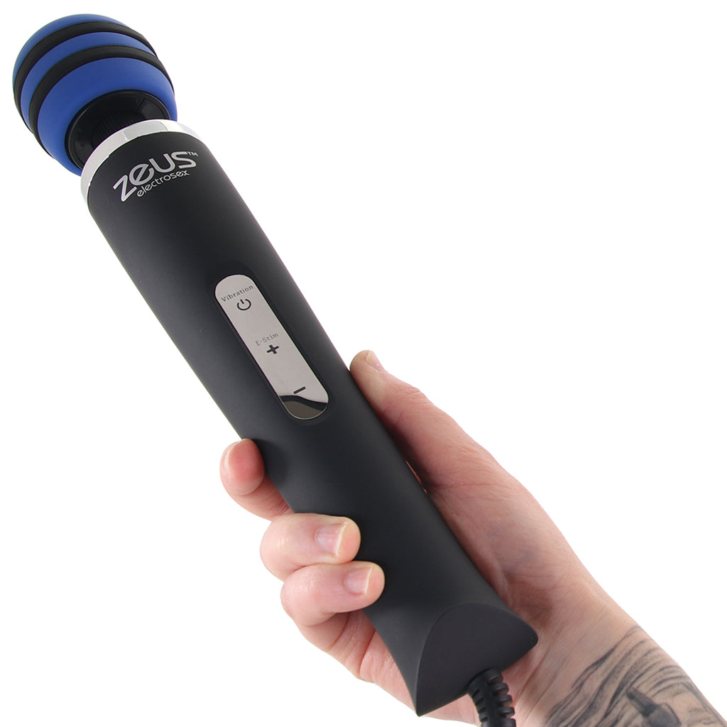 Zeus Blue Arc Plug In E-Stim Vibrating Wand - Tophatter's Adult Products Vibrators > Wands - Tophatter Daily Deals