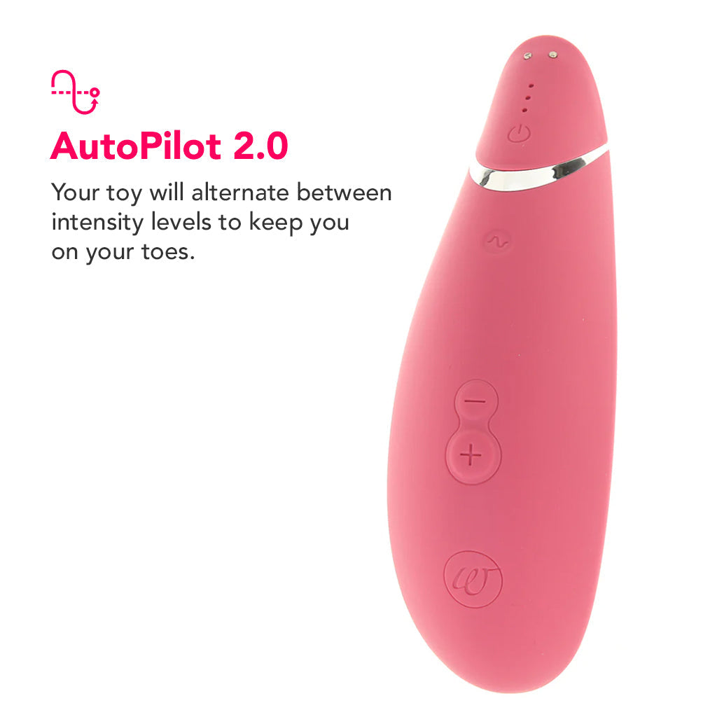 Womanizer Premium 2 Pleasure Air Stimulator in Raspberry Vibrators > Clitoral Stimulators - Tophatter Daily Deals