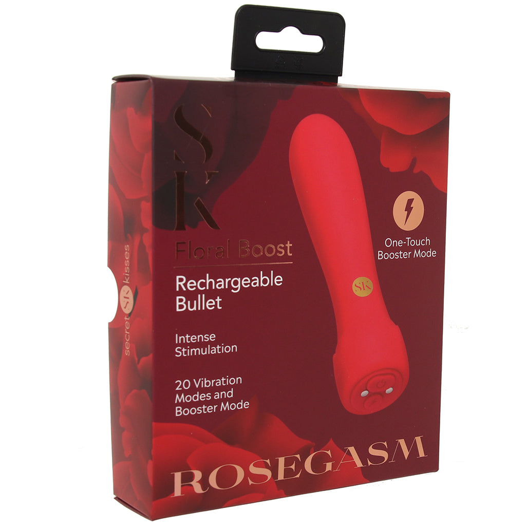Secret Kisses Rosegasm Floral Boost Bullet Vibe Vibrators > Bullet and Egg Vibrators - Tophatter Daily Deals