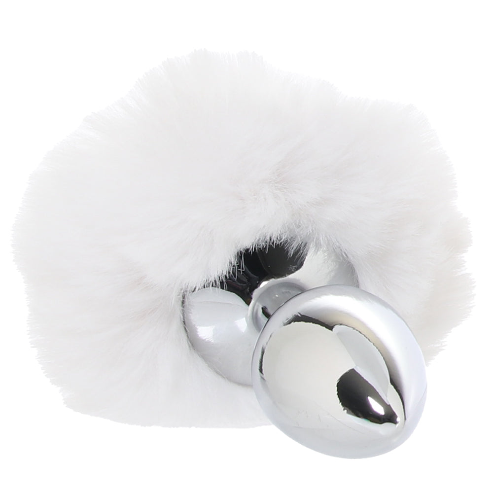 Gemsations 3 Inch Bunny Tail Butt Plug in Silver Anal Sex Toys > Butt Plugs - Tophatter Daily Deals