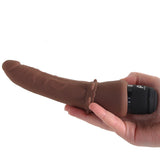 Power Cock 7 Inch Slim Realistic Vibe in Dark Brown Vibrators > Realistic Vibrator Dildos - Tophatter Daily Deals