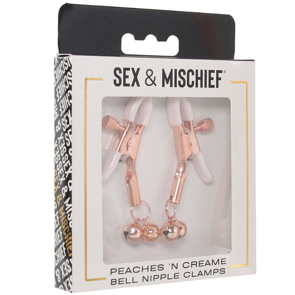 S&M Peaches 'n CreaMe Bell Nipple Clamps Bondage and Fetish > Nipple Stimulators & Clamps - Tophatter Daily Deals