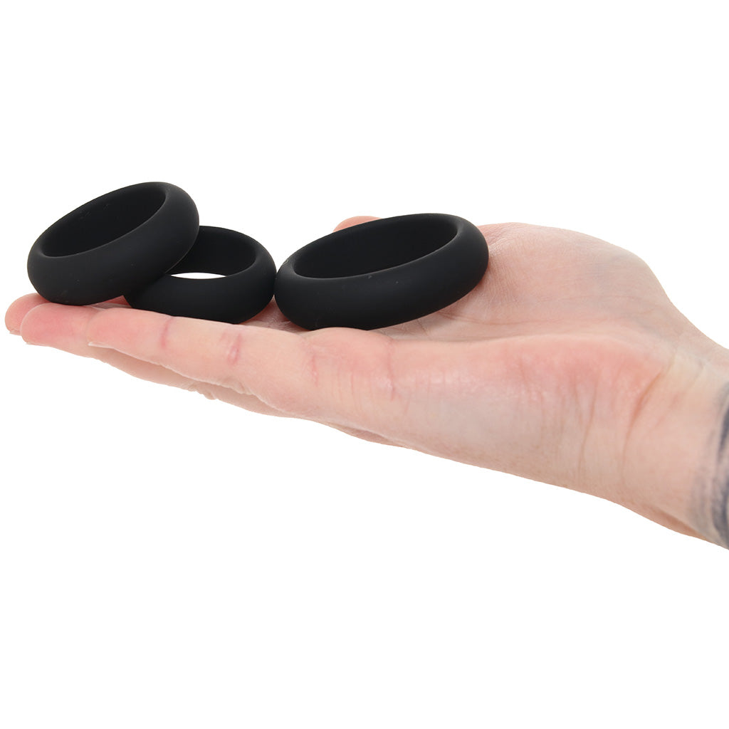 LEVELZ 3 Piece Wide O Cock Ring Set in S-L Cock Rings - Tophatter Daily Deals