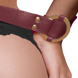 Ouch! Halo Handcuffs With Connector in Burgundy Bondage and Fetish > Wrist and Ankle Cuffs - Tophatter Daily Deals