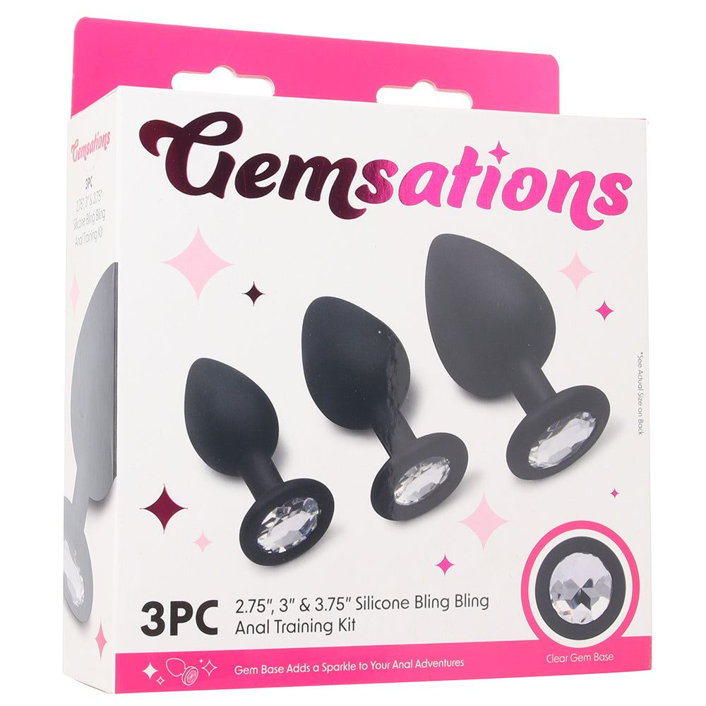 Gemsations Round Gem Silicone Anal Training Kit - Tophatter's Adult Sex Toys Online Anal Sex Toys > Butt Plugs - Tophatter Daily Deals