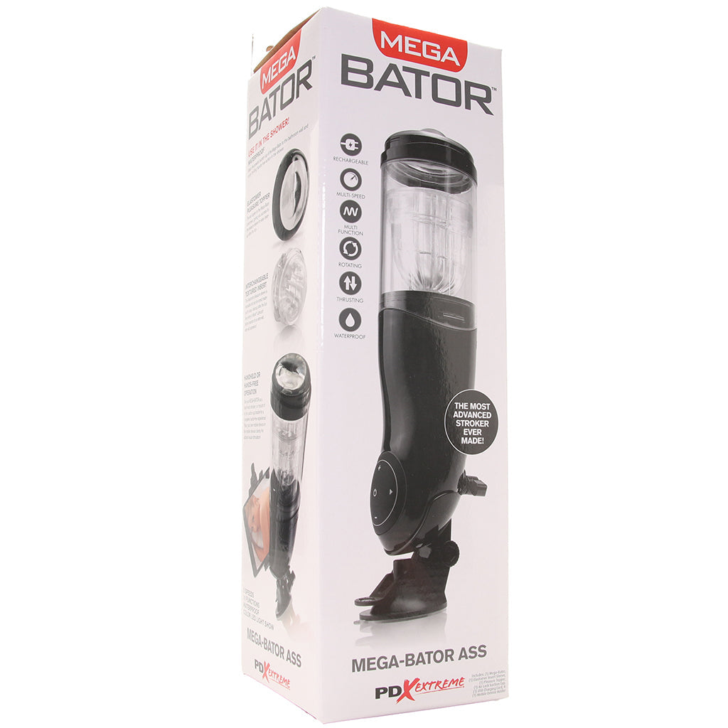 Extreme Mega-Bator Ass in Black/Clear Male Masturbators > Self-Contained Strokers - Tophatter Daily Deals